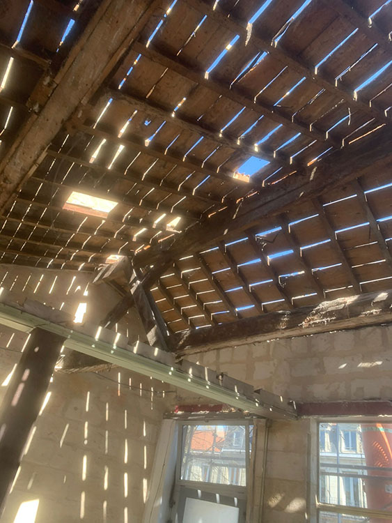 Installation charpente bois