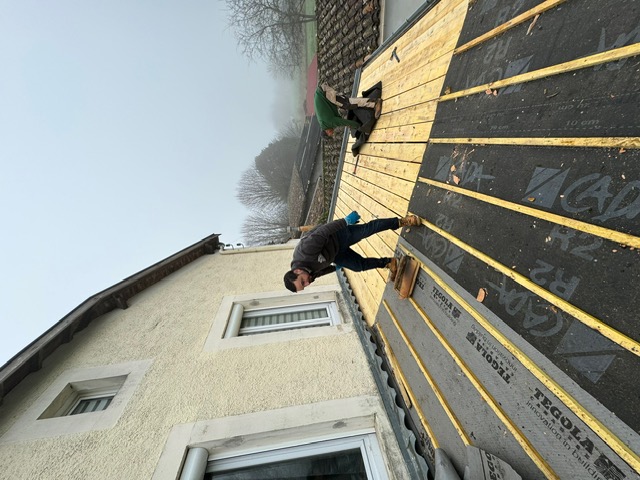 Chantier réfection toiture tuiles